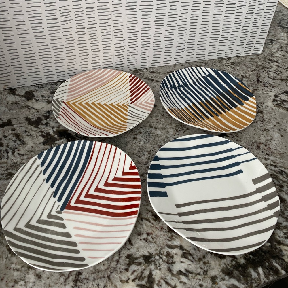 Crate and Barrel Salad Plates - Set of 4